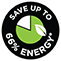 Save Up to 66% Energy**